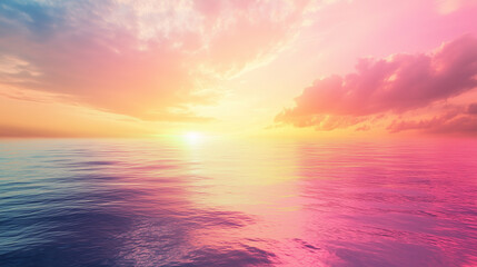 Obraz premium rainbow colored sunrise painted the sky and sea