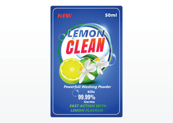 cleaner detergent powder label, cleaning product label, super clean laundry detergent, Laundry detergent product label template. Best for label production, packaging and advertising design