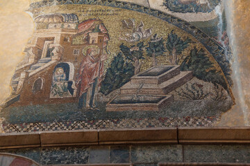 Mosaics decorate the interior of the Chora Church