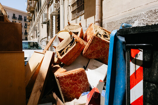Old Furniture in Urban Alley
