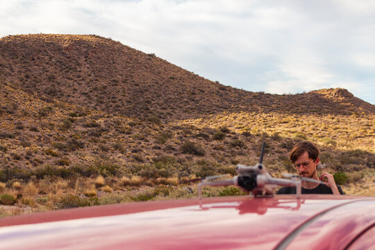 Drone Prep in the Patagonian Desert