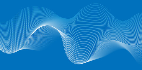 Vector digital wave modern carve blend stripe line flowing technology white and blue line glowing element line moving creative concept science technology crate for thin texture vector background.