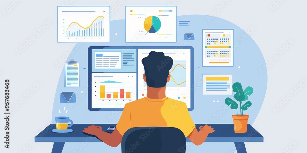 Aufkleber UX designer analyzing user behavior data to refine interface design and improve overall user satisfaction