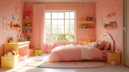 kidsroom, childroom, kid, kids, child, boy, girl, boyroom, girlroom, room, interior, bedroom, bed, furniture, home, 