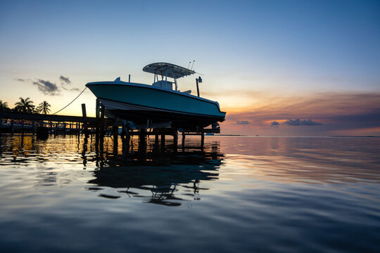Boat on lift