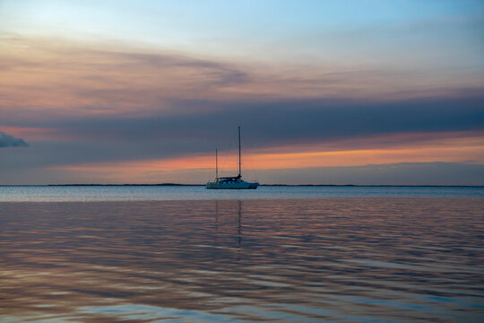 Sailboat at sunset