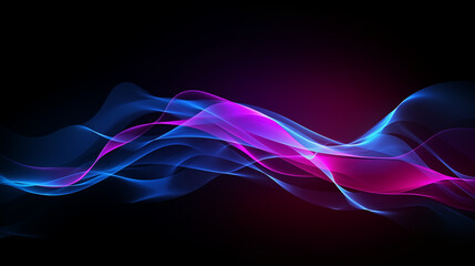 Vibrant Flowing Neon Waves in Abstract Dynamic Motion