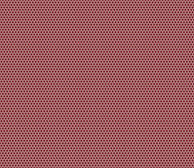 Honeycomb hexagon cells background. Maroon color on matching background. Plain hexagon net with inner solid cells. Small hexagon shapes. Seamless pattern. Tileable vector illustration.