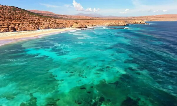 Aerial View of Playa El Tecolote, Baja California Sur