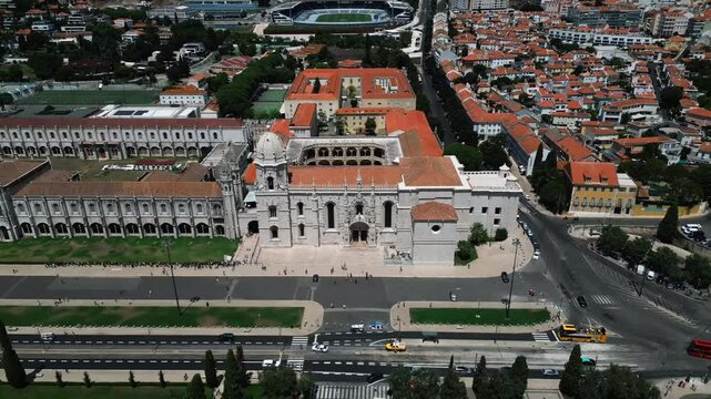 Beautiful image of the Hieronymites Monastery (Jeronimos), a UNESCO world heritage site, Lisbon