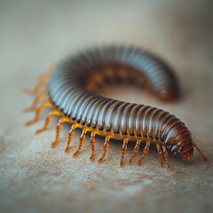 Fototapeta premium millipede isolated on paper background