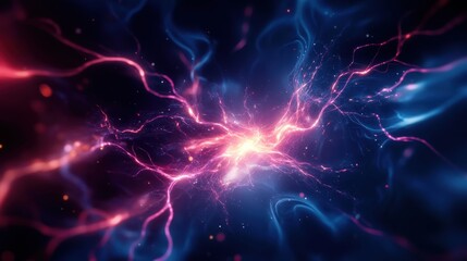Obraz premium Vibrant abstract energy burst with swirling light and color, perfect for backgrounds or digital art projects.