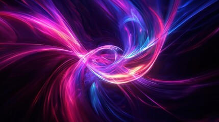 Obraz premium Vibrant swirl of colors intertwining in a mesmerizing abstract pattern, perfect for digital art and design projects.