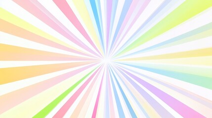 カラフルでポップな集中線