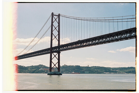 25 de Abril Bridge on 35 mm film