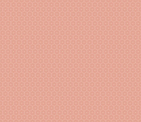 Hexagon pattern geometric design. Pumpkin color on matching background. Stacked hexagons mosaic pattern. Seamless and tileable vector illustration.