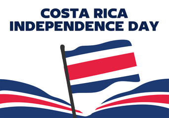 happy independence day costa rica with costa rica flag