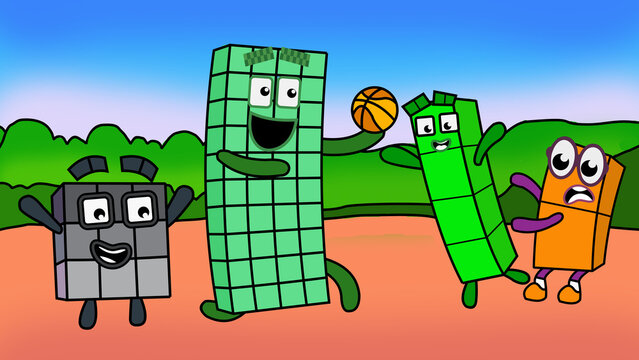 train numberblocks play basketball
