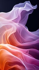 Obraz premium Abstract Swirling Pink and Orange Fabric Waves