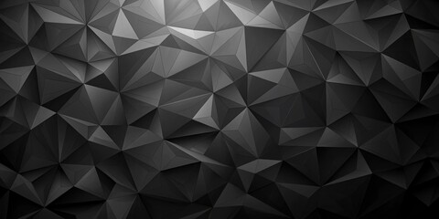 Black abstract polygonal background rendered , geometric, shapes, modern, dark, digital, design, textured, backdrop