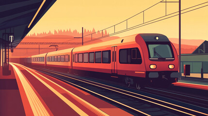 Naklejka premium train, transportation