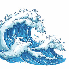 Sea waves sketch. Storm wave, vintage tide and ocean beach storms hand drawn vector illustration set