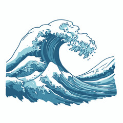 Sea waves sketch. Storm wave, vintage tide and ocean beach storms hand drawn vector illustration set