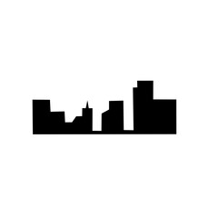 Obraz premium silhouette of urban buildings