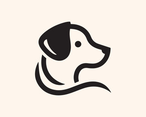 Dog logo design icon symbol vector illustration.