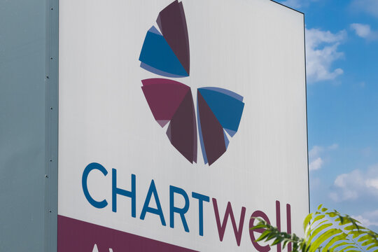 Toronto, Canada, Sept 3, 2024; A sign with the Chartwell logo at one of their old age retirement residences for seniors