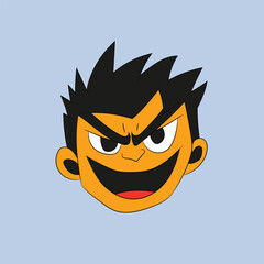 angry face emotion face character illustration cartoon