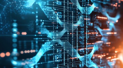 Abstract Digital Network Data Flow