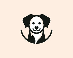 Dog logo design icon symbol vector illustration.