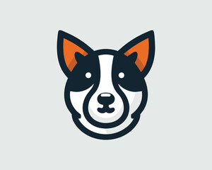 Dog logo design icon symbol vector illustration. Color dog logo vector icon