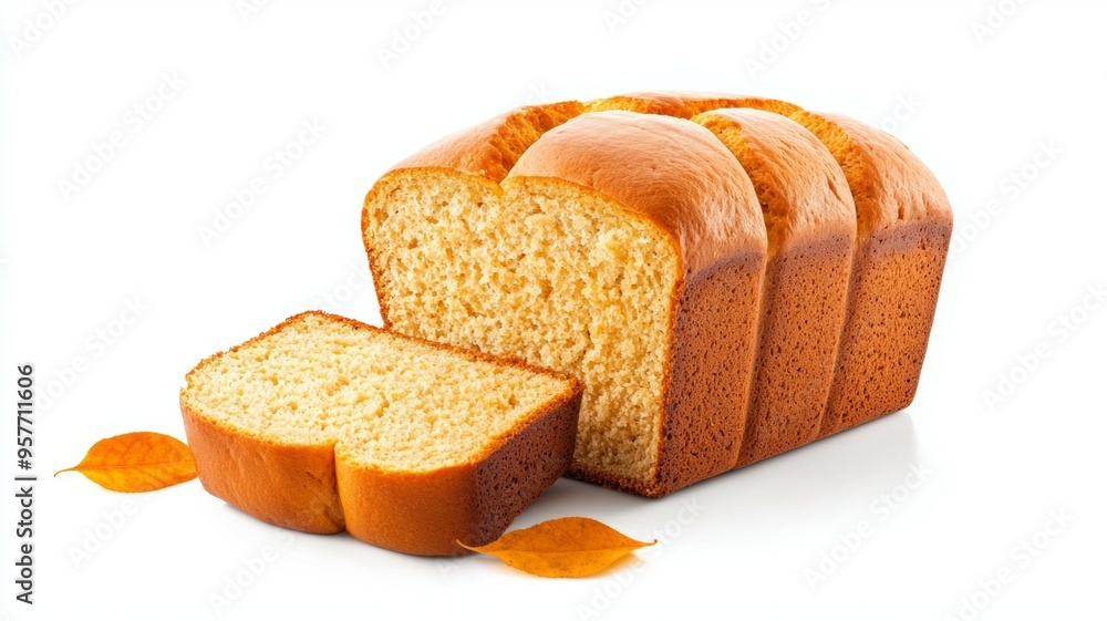 Poster a loaf of bread with a slice missing
