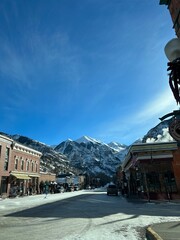 Naklejka premium site in the mountains