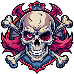 Crossbones and skull death flat png icon for apps and games. crossbone danger icon png,