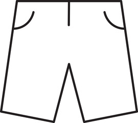 Short Pants Simple Minimalist Outline Vector Icon Illustration