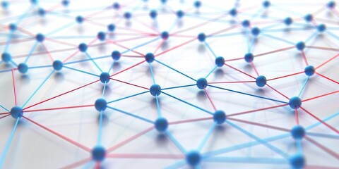 Abstract network concept with overlapping circles and lines, symbolizing interconnectedness and integration