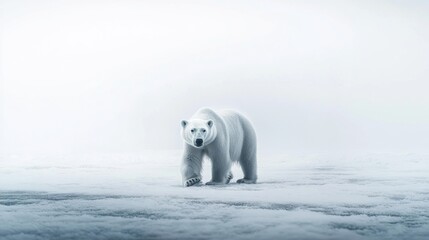 Fototapeta premium Polar Bear in a Winter Wonderland
