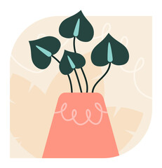 Naive Plant and Flower Sticker