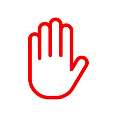 Obraz premium Stop hand icon