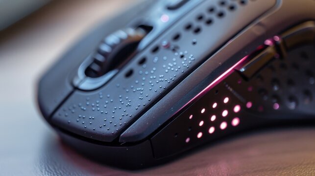 Mouse: A device for navigating computer interfaces, including left and right-click buttons and a scroll wheel for easy control and interaction with the screen.
