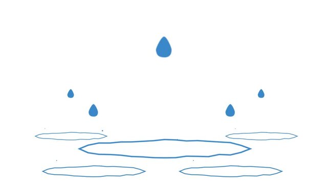 Water drop Animated footage element for motion graphic, on background seamless loop 
Animation on transparent background HD
