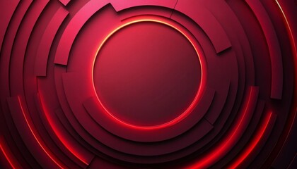 Red and Gold Circular Abstract Background