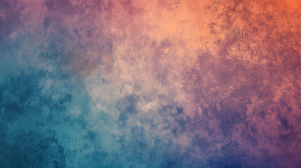 Obraz premium Grunge textured gradient background with blue, purple, and orange hues