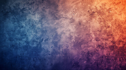 Obraz premium Grunge textured gradient background with blue, purple, and orange hues