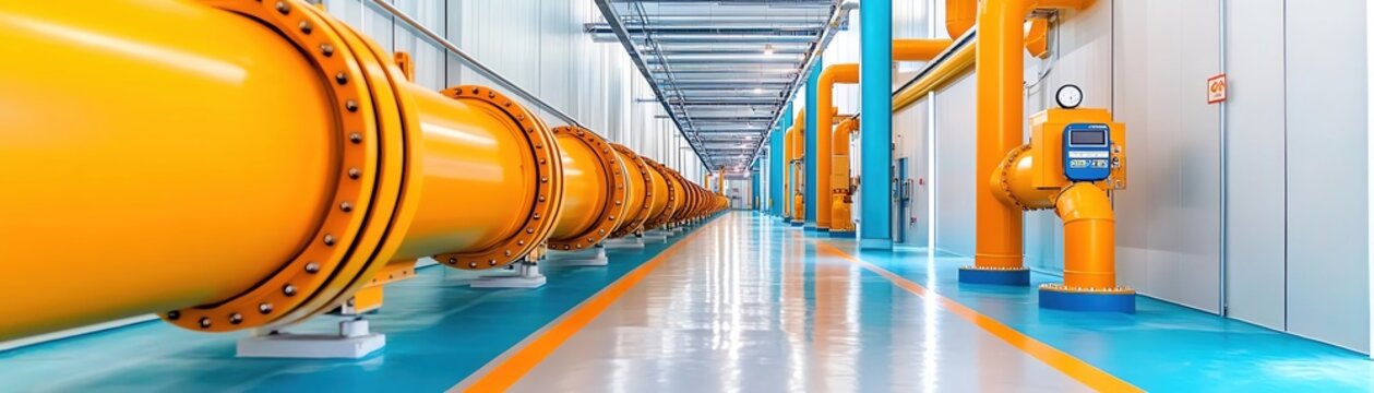 Underground thermal energy storage system with geothermal pipes, visualizing sustainable heat energy Geothermal energy, thermal storage technology