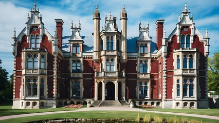 Obraz premium Victorian-era castle with ornate structure