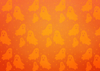 Vibrant Ghost Halloween Orange Background for Designs